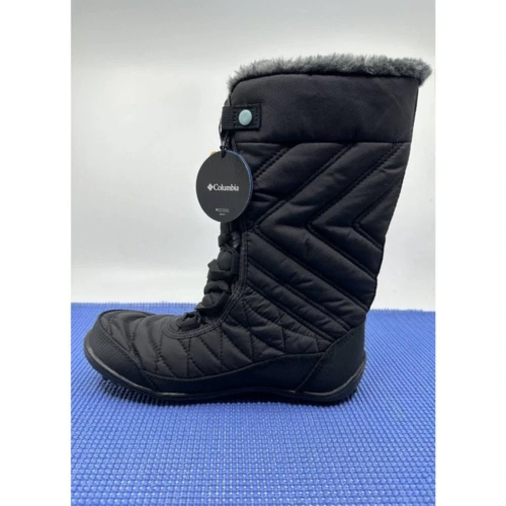 Columbia Minx Mid III Winter Boot Women SZ.4 Black New Waterproof Insulated 200g